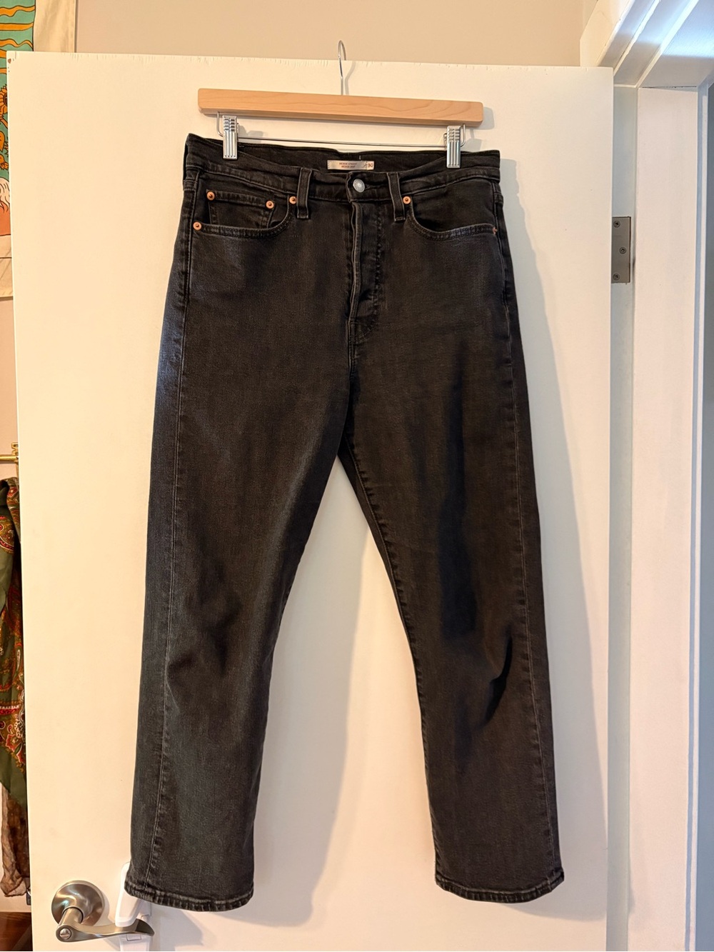 Levi’s Wedgie Straight Faded Black Jeans